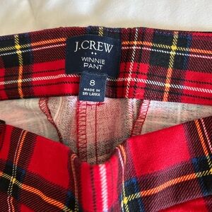 J.Crew Red Tartan Plaid Pants